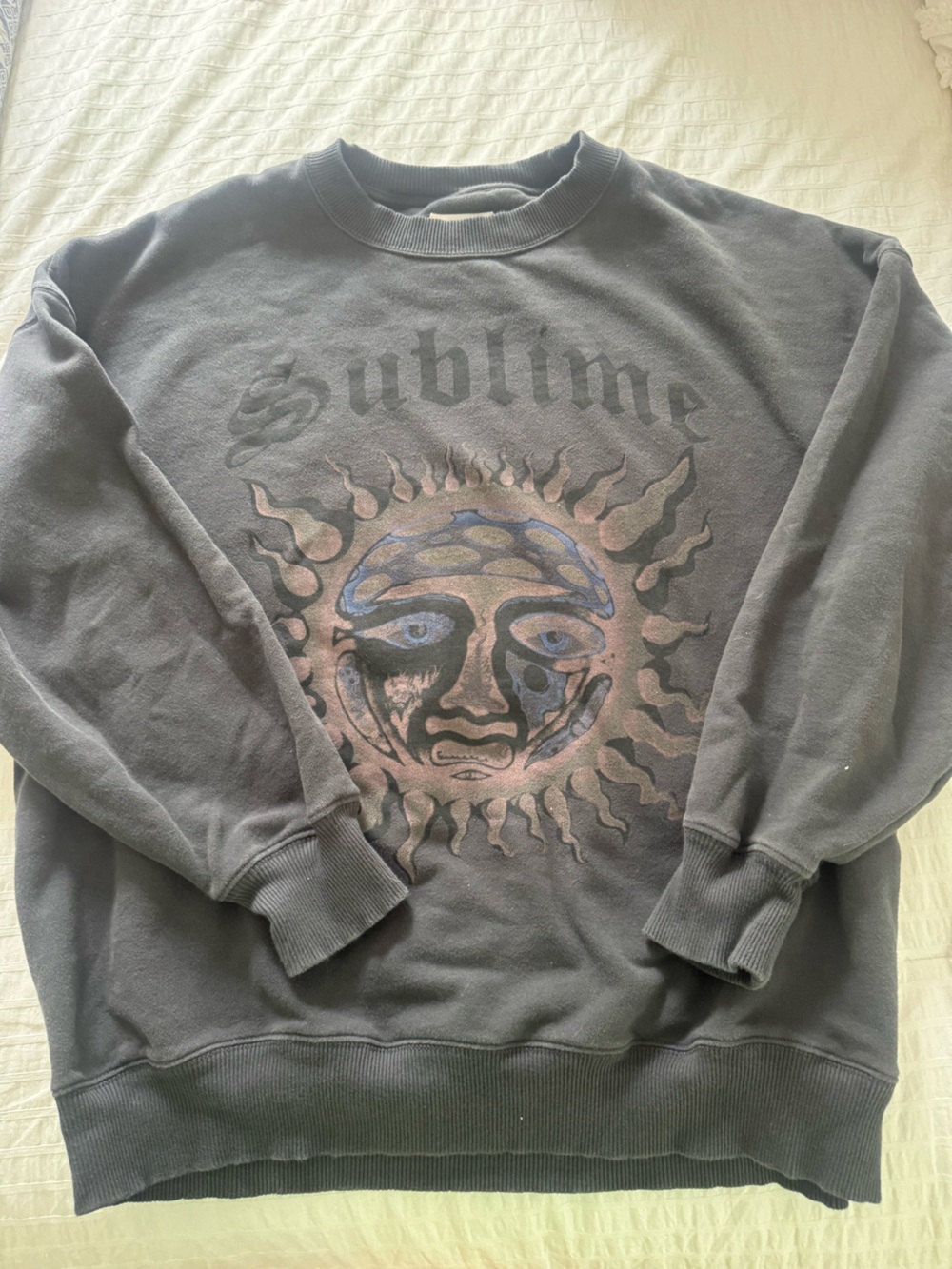 Graphic Pullover Hoodie - Charcoal Sun Design
